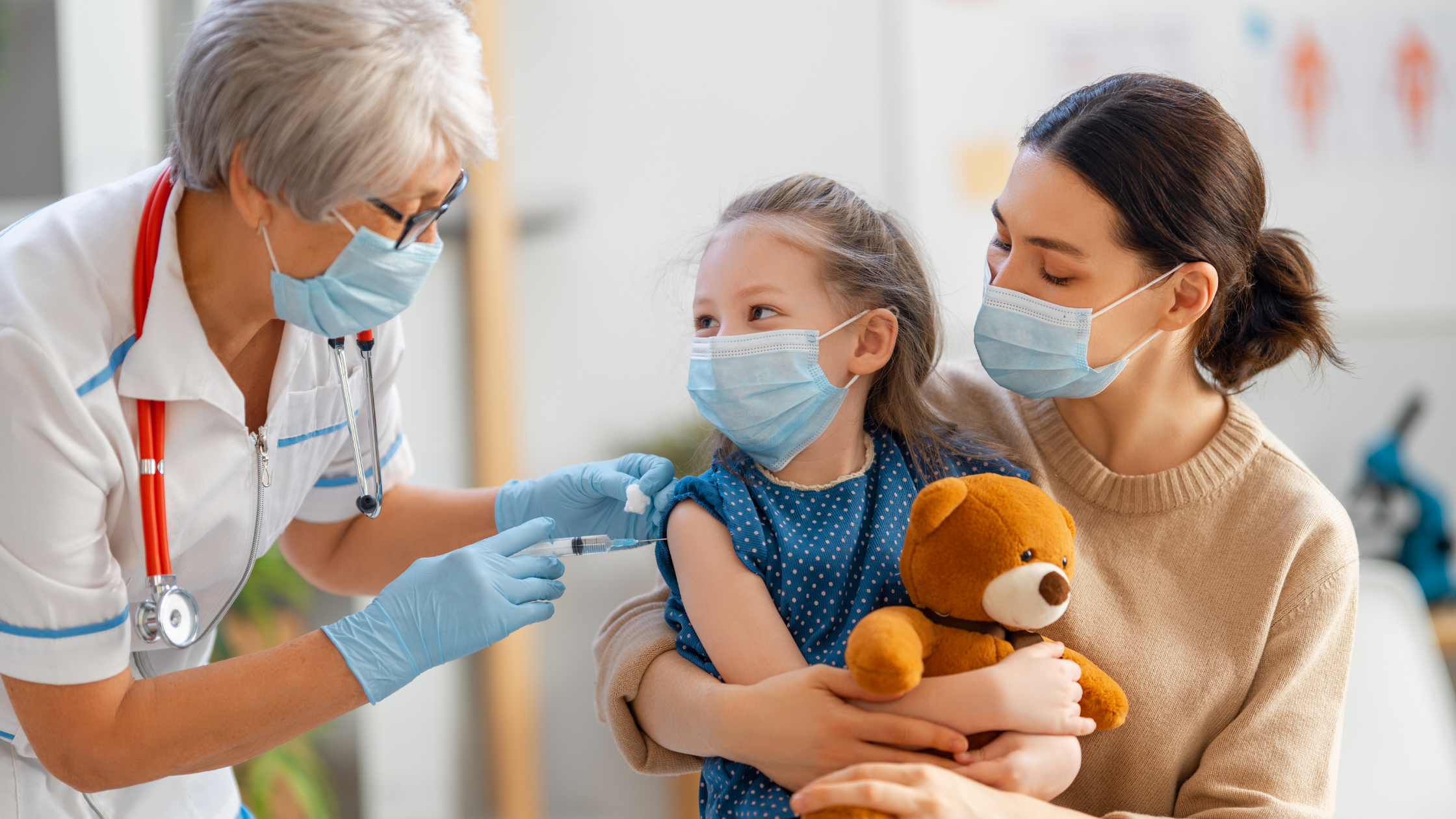 Child getting vaccinated in America