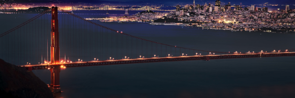 San Fransisco Golden Gate Bridge at night